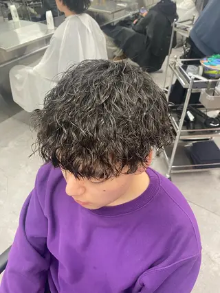 ミディアム カラー パーマ ヘアアレンジ メンズ キッズ ネイル マツエク・マツパ アイブロウ 🔥メンズパーマ特化 🔥店長中村雄樹のヘアスタイル