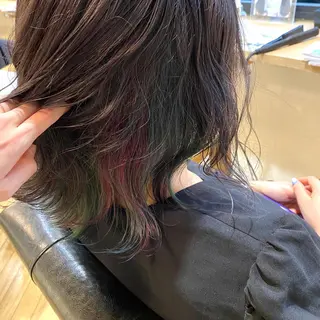 ミディアム カラー 艶カラー/韓国顔周り 🎀mamiのヘアスタイル