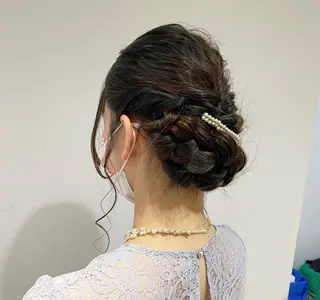 セミロング ヘアアレンジ たなか もえなのヘアスタイル