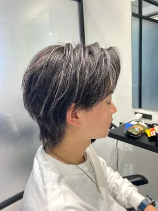 メンズ ショートボブ／川崎 子安健太のヘアスタイル