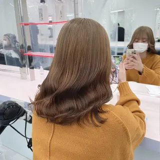 セミロング カラー パーマ ヘアアレンジ メンズ 🤍透明感カラー🤍 ブリーチ🤍AINEのヘアスタイル