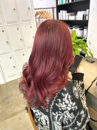 ロング カラー ヘアアレンジ 🎀暖色カラー🎀 ♡yurika♡のヘアスタイル