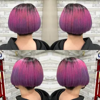 ショート カラー "PEPPU "所属・🌈推し色派手髪 ハイトーンShinのヘアスタイル