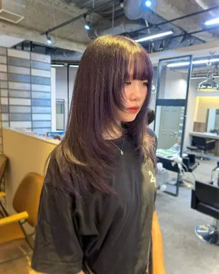 セミロング 韓国ヘア🇰🇷 YUKINAのヘアスタイル