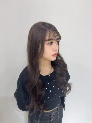 ロング カラー CHAiL.Yuzu 艶カラー韓国エクステのヘアスタイル