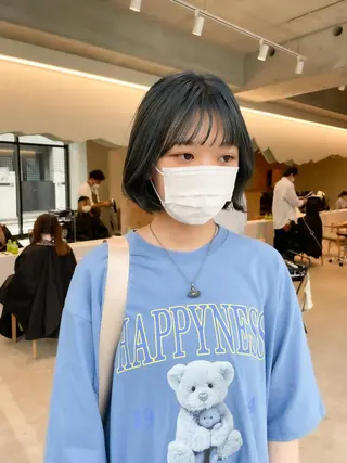 ショート カラー ヘアアレンジ ミニボブ/ブリーチ 🌈MISATOのヘアスタイル