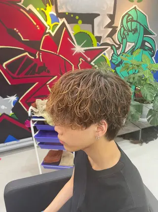 ショート メンズパーマ 毛流れ/シャドウのヘアスタイル