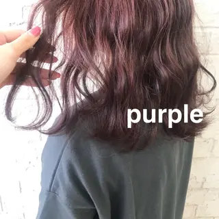 ロング カラー オリーブ/アッシュ やわらか透明感カラーのヘアスタイル