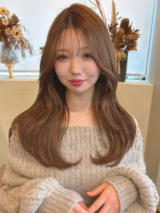 ロング akane/ 縮毛矯正/暖色のヘアスタイル