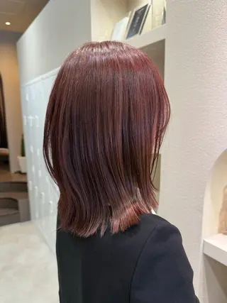 ミディアム カラー MIYU 原宿 透明感カラーのヘアスタイル