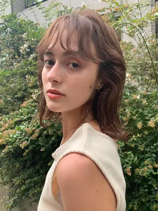 ミディアム カラー パーマ ヘアアレンジ akari ♡のヘアスタイル