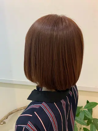 カラー ブリーチしない暖色 カラー🥀杉 優菜のヘアスタイル
