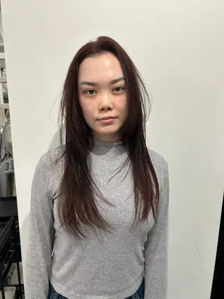 ロング 山下颯羽 /ワンカラーのヘアスタイル