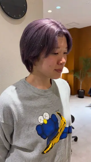 ショート カラー 《無料カットモデル / perm》ナミのヘアスタイル