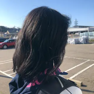 ミディアム パーマ 杉田 竜希のヘアスタイル