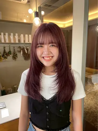 セミロング 🌼花屋併設🌼 木下奈々望のヘアスタイル