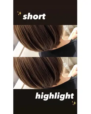 ミディアム カラー ブリーチ無し白髪ぼか し/艶髪/津嘉山のヘアスタイル