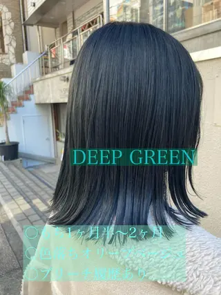 セミロング カラー オリーブ透明感カラー 表参道/MIKUのヘアスタイル