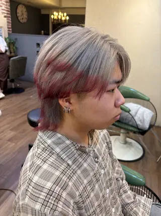 ショート カラー メンズ veretta .所属・✒️ハイトーン/ メンズ特化　Rikuのヘアスタイル