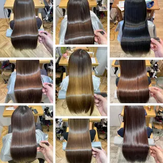 ロング カラー パーマ youres hair はなれ店所属・髪質改善🌸縮毛矯正 専門家💖後藤のヘアスタイル