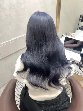 セミロング カラー ヘアアレンジ yuuto🌈 冬の透け感カラーのヘアスタイル