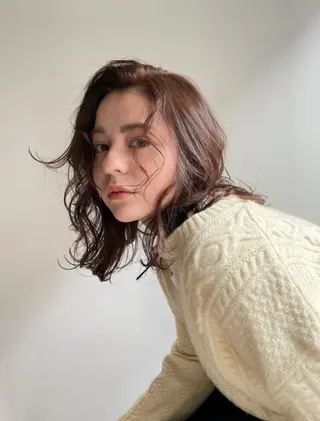 セミロング カラー 梅田/柔らかカラー/ オオハシ リナコのヘアスタイル