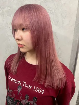 ミディアム ななみ/博多/ ブリーチ/髪質改善のヘアスタイル