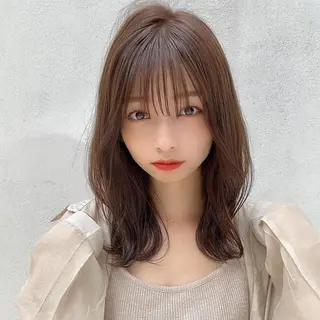 セミロング モテ髪🤍こなれヘア 藤山裕大のヘアスタイル