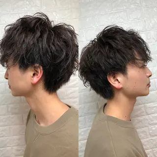 ショート パーマ メンズ パーマ/ハイトーン スパイキー/神田正紀のヘアスタイル