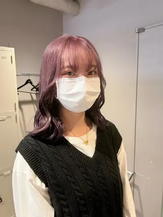 セミロング カラー ヘアアレンジ neon hair所属・🩵 JURI🩵のヘアスタイル