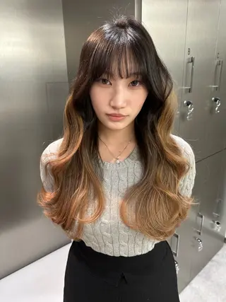 ロング カラー ハイトーン/デザイン カラー／悠斗のヘアスタイル