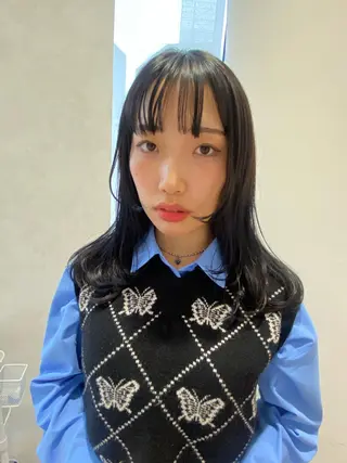 セミロング カラー 増井 彩乃のヘアスタイル