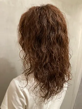ロング パーマ 🛑柔らか透明感 カラー🛑大谷のヘアスタイル