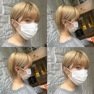 ショート カラー カジュアルを女っぽく 𝗮𝘆𝗮𝗰𝗼のヘアスタイル