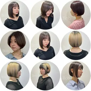 ショート 🐝 朝ラク・扱いや すいボブ／専門🐝のヘアスタイル