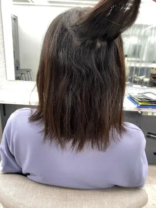 ロング カラー 京都レイヤーカット/ 縮毛矯正/羽柴りくのヘアスタイル