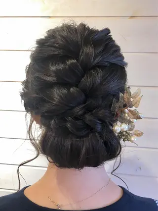 セミロング ヘアアレンジ さかい なつみのヘアスタイル