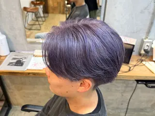 ショート カラー メンズ 小林 崇雅　ダウンパーマのヘアスタイル