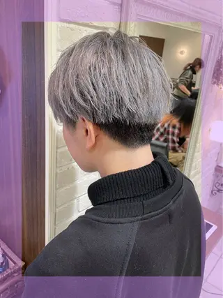 ショート カラー ヘアアレンジ メンズ ブリーチ♡メンズ マッシュ♡MIUのヘアスタイル