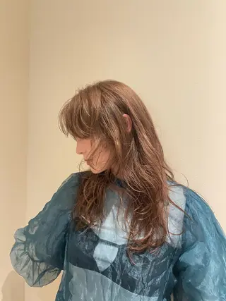 セミロング ブリーチカラー/ 細川はるかのヘアスタイル