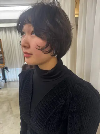 ショート パーマ kos所属・ムロ 二子玉川駅のヘアスタイル