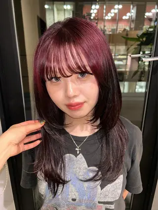 カラー 暖色ハイトーン/ moe🍒✨❤️のヘアスタイル