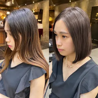 カラー Ms.CHARM所属・透明感カラー🌿 グレージュ🐺陽介のヘアスタイル