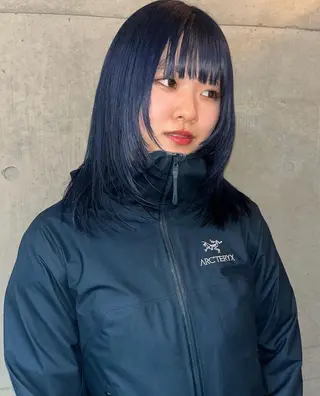 ミディアム カラー 韓国ボブ/レイヤー カット/ EMIRIのヘアスタイル