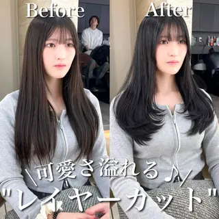 ロング カラー 韓国ヘア🇰🇷 レイヤー/芝春樹のヘアスタイル