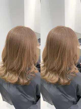 ミディアム 艶髪カラー🫧 髪質改善🪽萩原のヘアスタイル