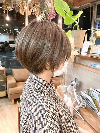 ショート カラー OPShair　ANELLO所属・ショート/ボブ/ メンズ/縮毛矯正のヘアスタイル