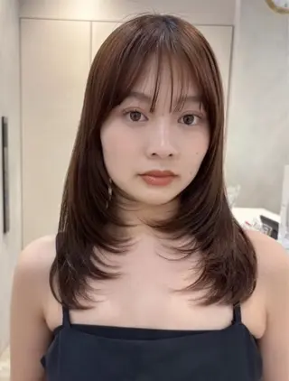 ロング カラー yoshino /ナチュラル縮毛のヘアスタイル