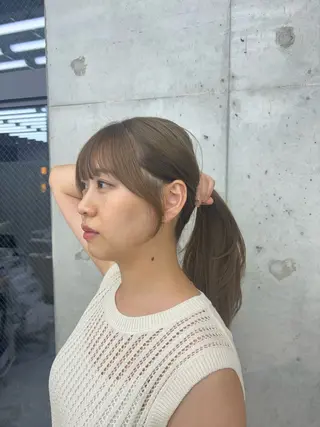 ロング i.+OMOTESANDO所属・mei / 艶カラー ミディアム レイヤーのヘアスタイル