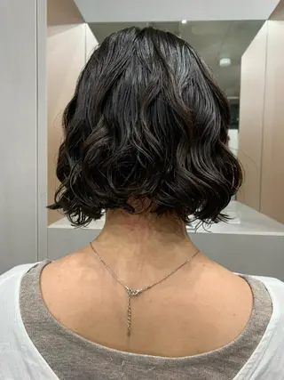 ショート パーマ ボブパーマコテ巻き風 パーマNo1深江秀平のヘアスタイル